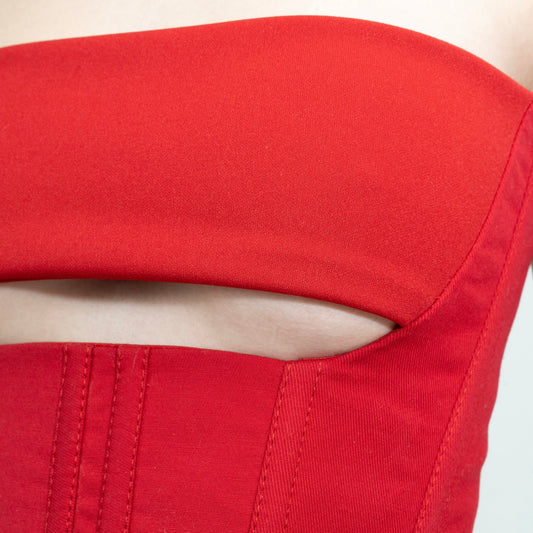 Red band corset