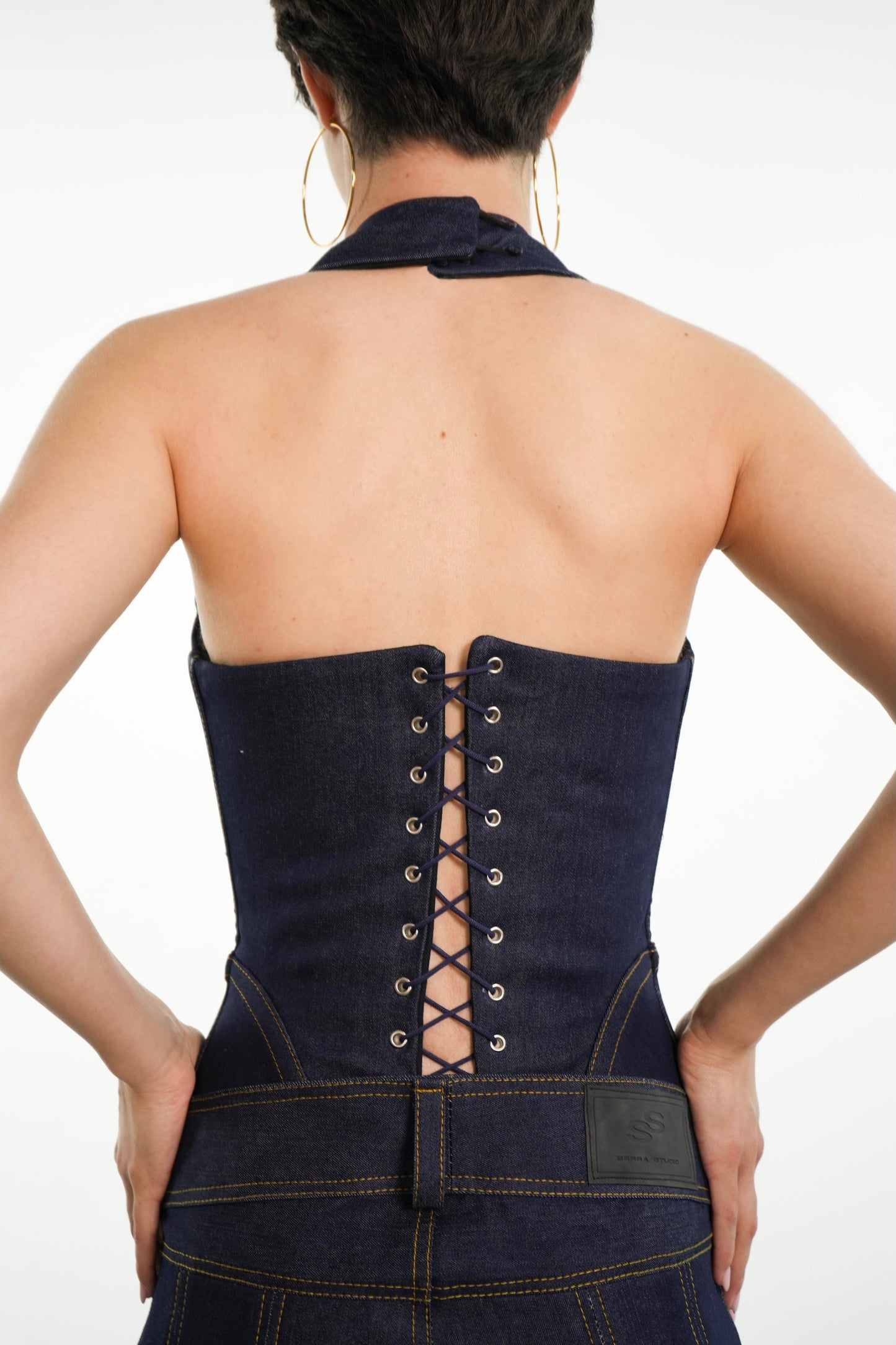 Corsé Manila Reversible (Denim Azul/Denim Negro)