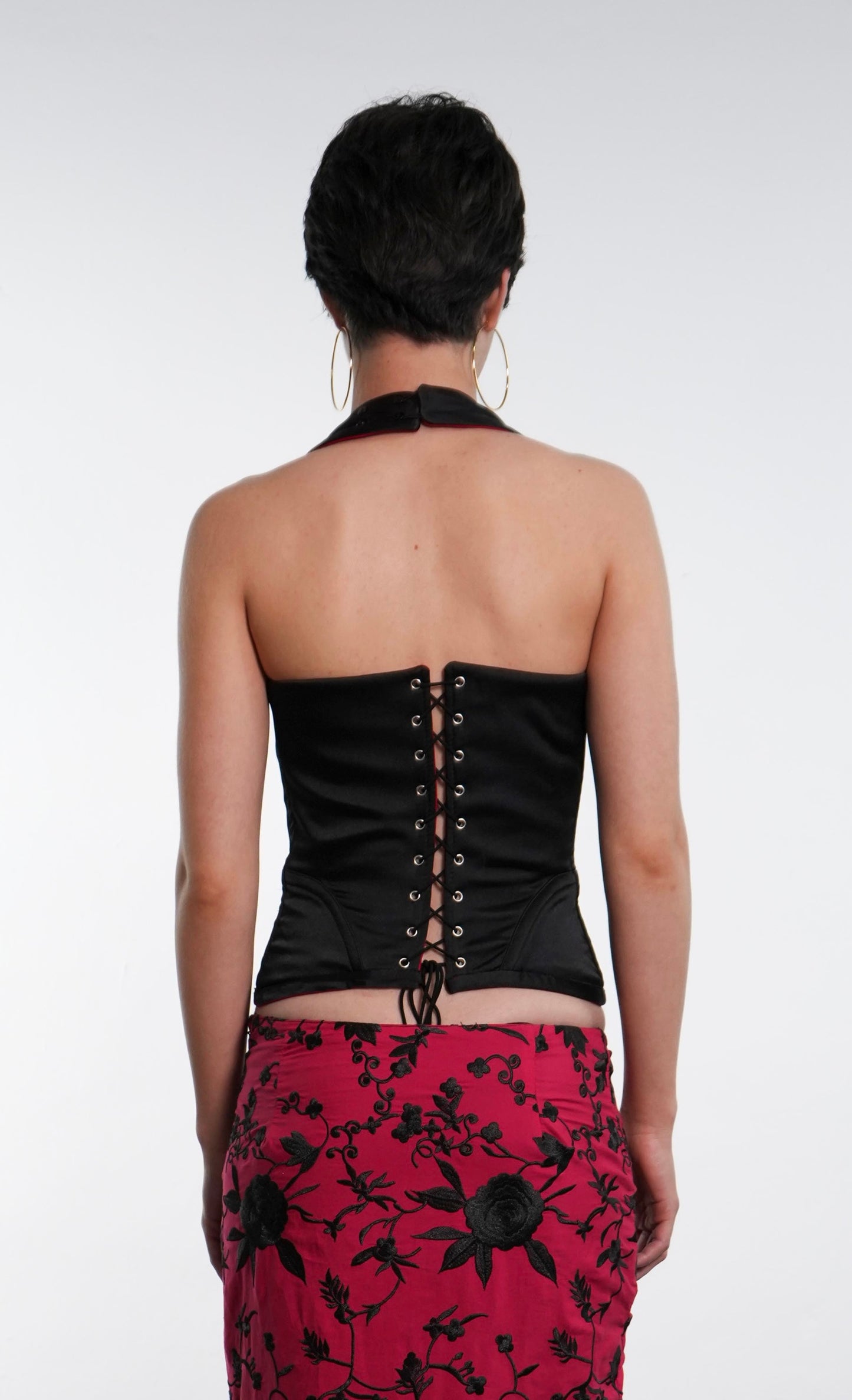 Corsé Manila Reversible (Negro/Rojo)