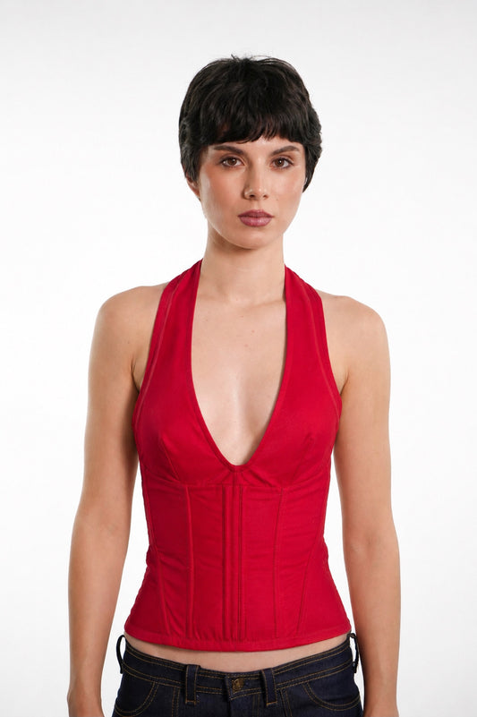 Corsé Manila Reversible (Negro/Rojo)