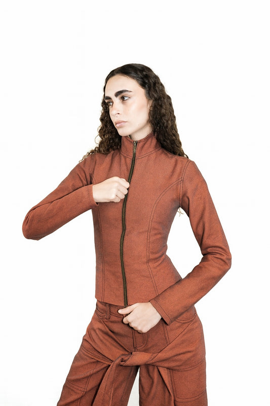 Chaqueta Denim Naranja