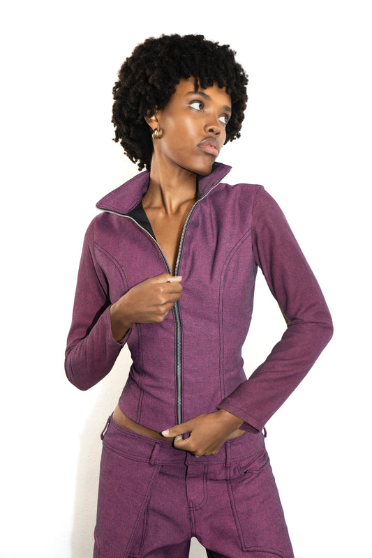 Chaqueta Denim Fucsia